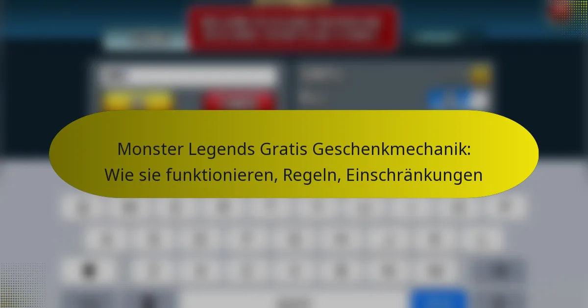 Monster Legends Gratis Geschenkmechanik: Wie sie funktionieren, Regeln, Einschränkungen