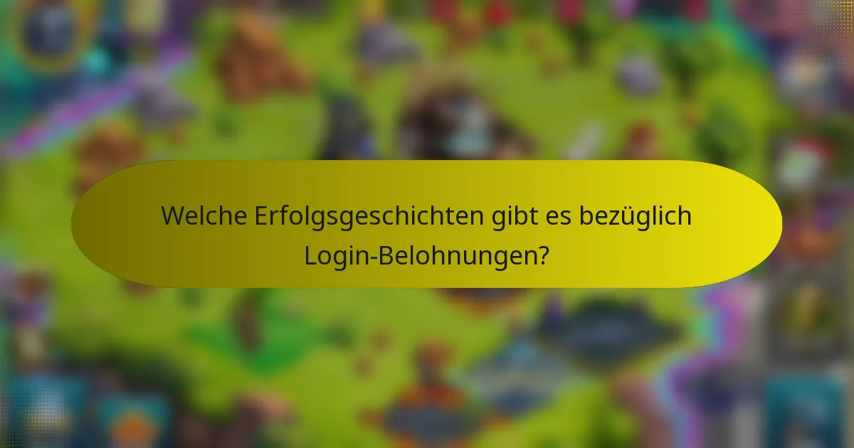 Welche Erfolgsgeschichten gibt es bezüglich Login-Belohnungen?