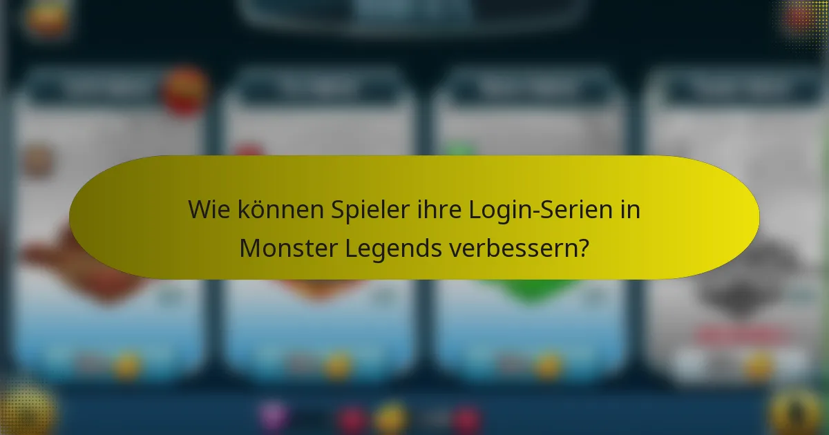 Wie können Spieler ihre Login-Serien in Monster Legends verbessern?
