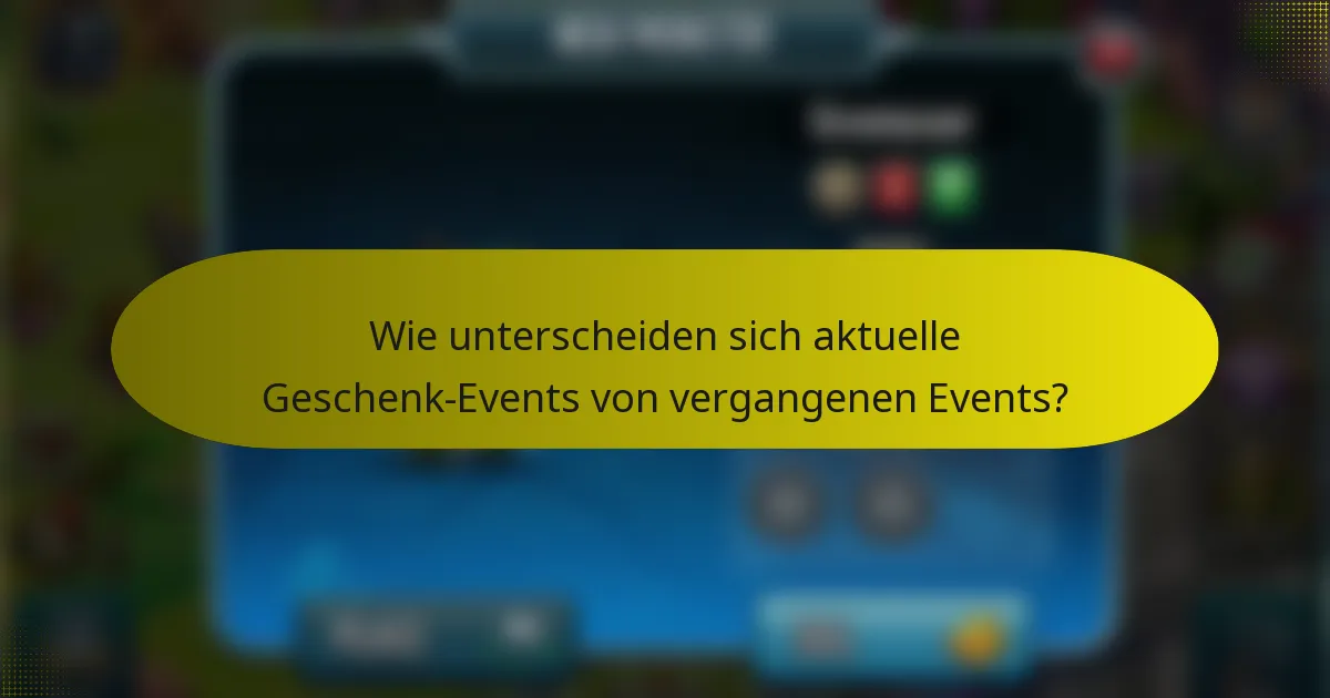 Wie unterscheiden sich aktuelle Geschenk-Events von vergangenen Events?