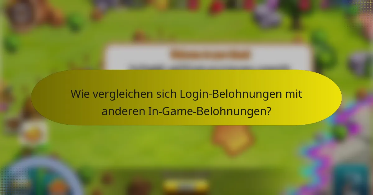 Wie vergleichen sich Login-Belohnungen mit anderen In-Game-Belohnungen?